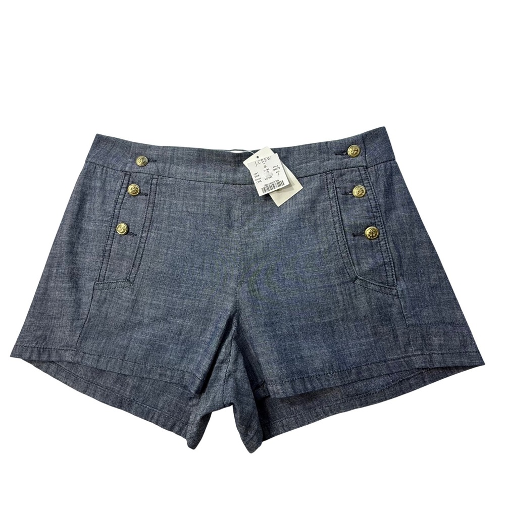J.Crew Sailor Chambray Shorts Blue Size 2 - Picture 2 of 10